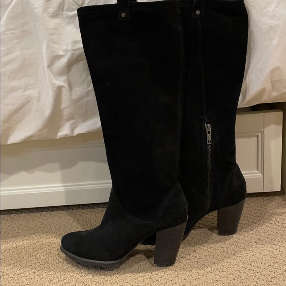 UGG black suede high boots!!! Worn once!